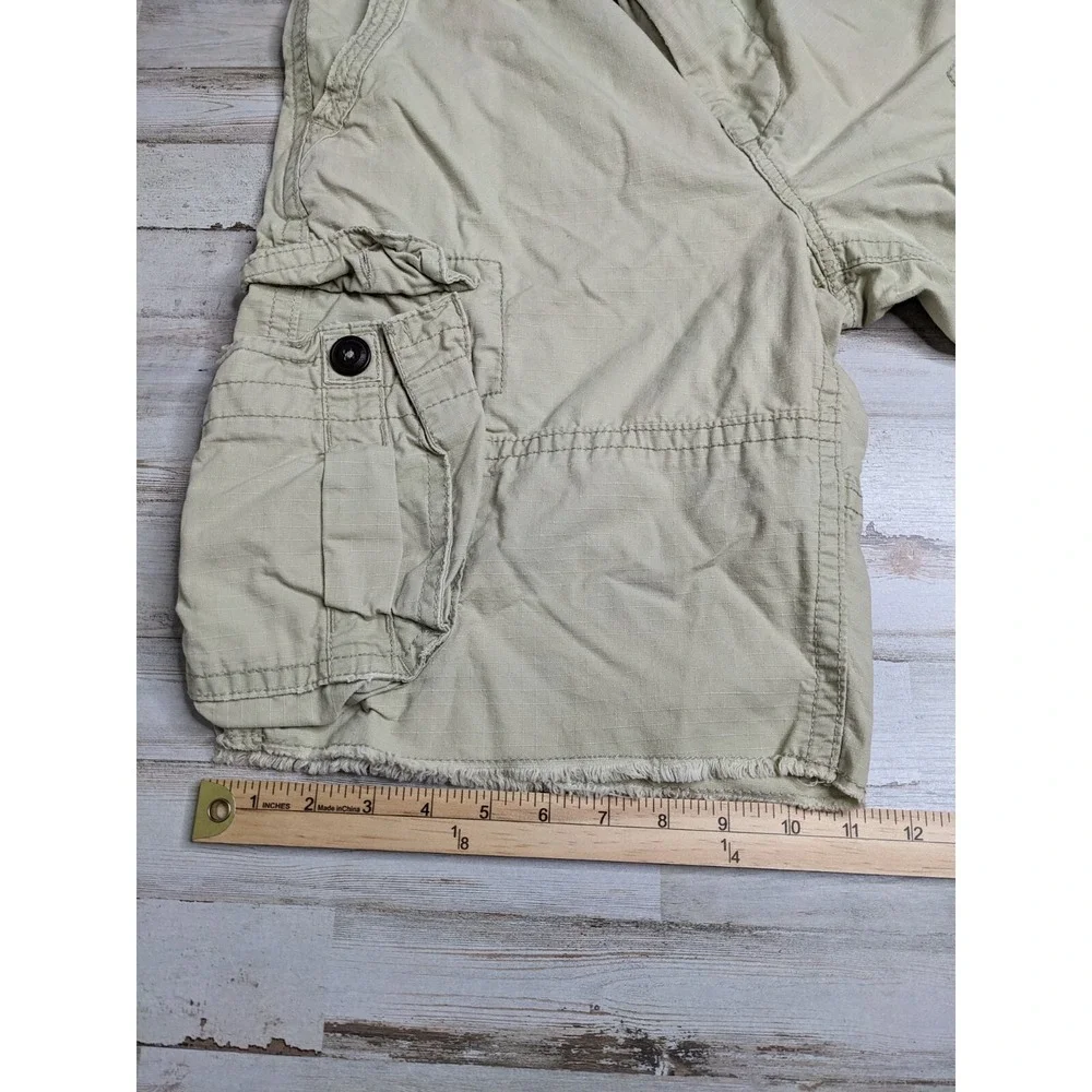 American Eagle Cargo Shorts Mens 30‎ Tan Khaki Ripstop Longboard Outdoors Skater